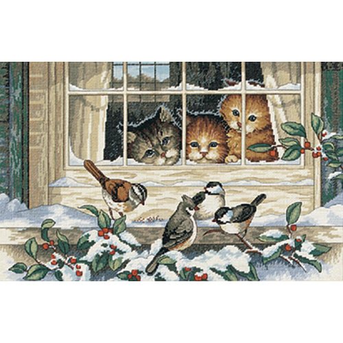 (image for) Three Bird Watchers Counted Cross Stitch Kit